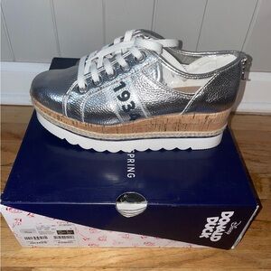 Disney Silver and White Platform Sneakers